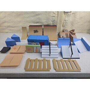 Large Lot of Tech Deck Ramps w/ Brick Wall Ramps